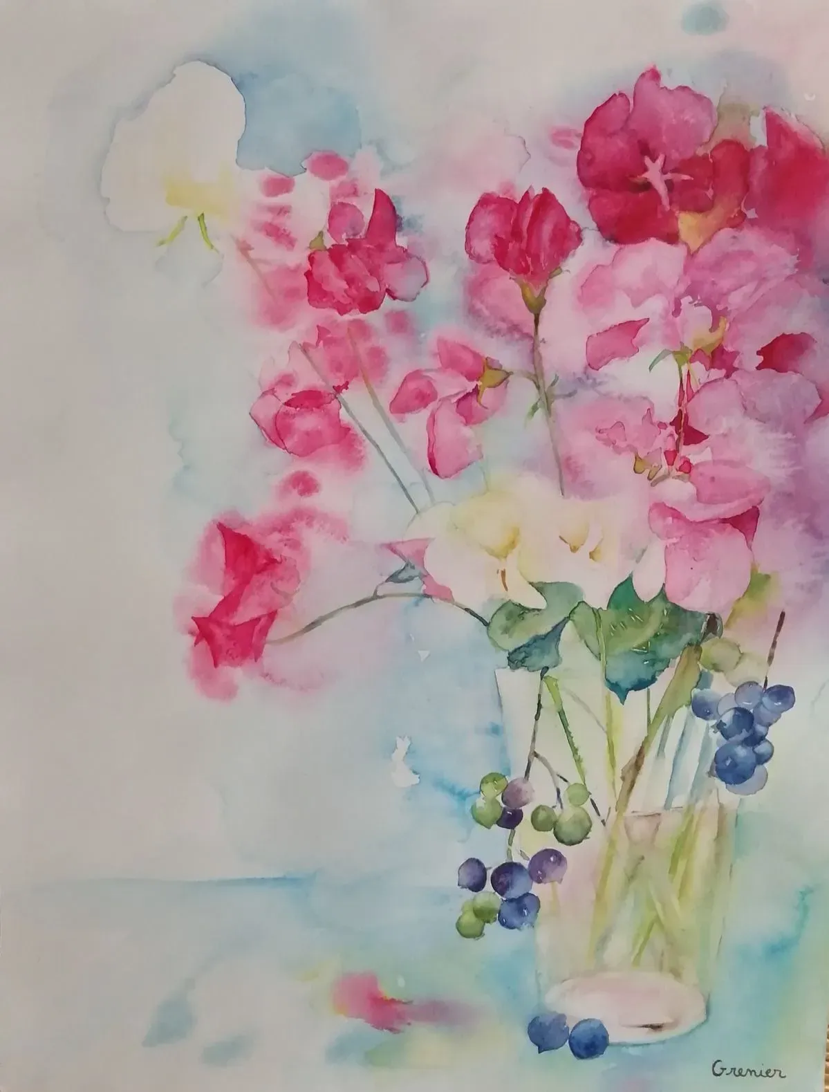 Fleurs rose